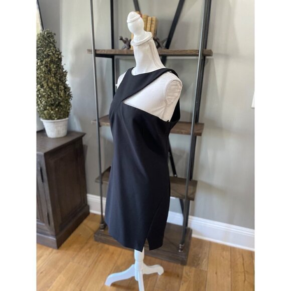 Likely Rodrigo Asymmetric Bodycon Dress Black Womens Size 12 - Picture 7 of 12